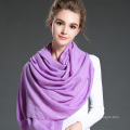 Las mujeres en invierno para mantener cálido liso bufanda de poliéster púrpura mantón